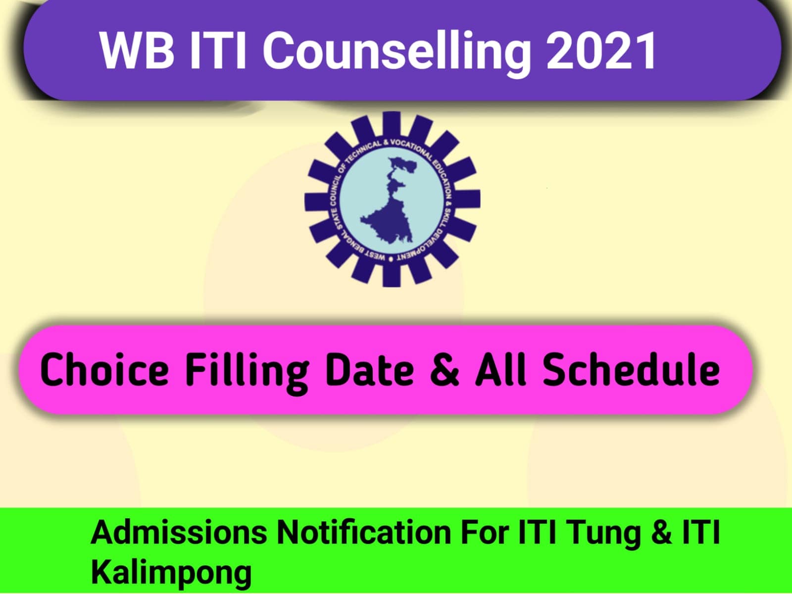 West Bengal ITI Counseling 2021-22 Registration, Schedule & Seat Allotment Results Dates | ITI Admission 2021-thumnail